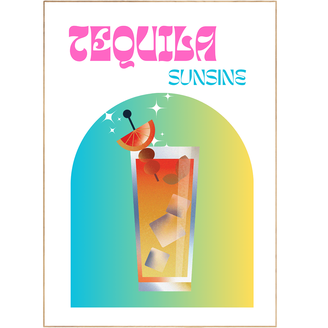 TEQUILA SUNSINE PRINT - 98typesCocktails