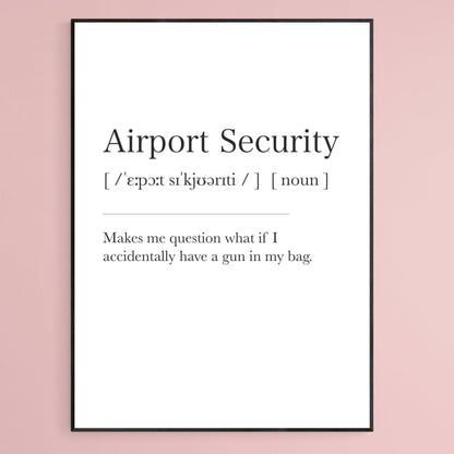 Airport Security Definition Print - 98typesDefinitions