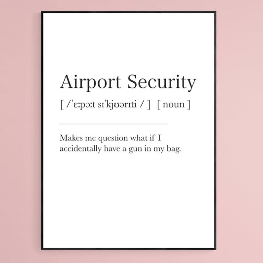 Airport Security Definition Print - 98typesDefinitions