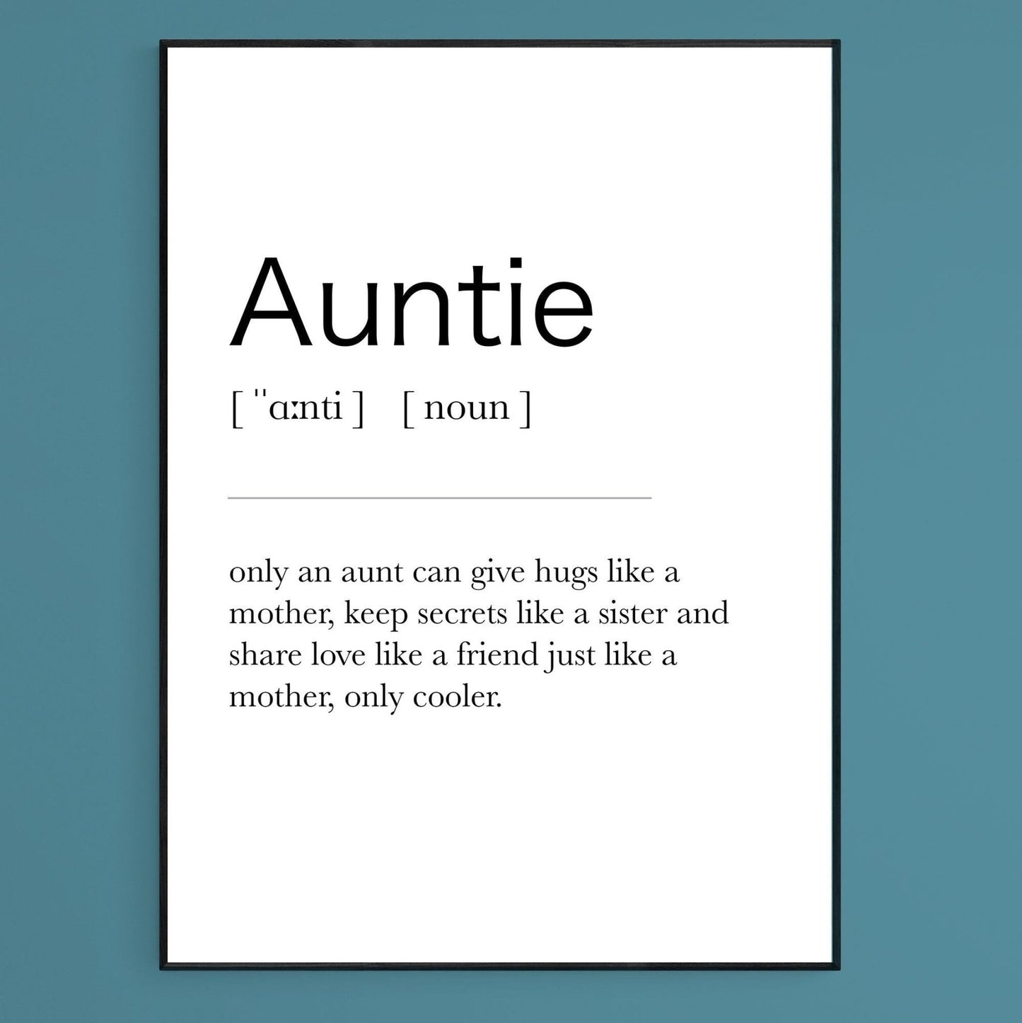 Auntie Definition Print - 98typesDefinitions