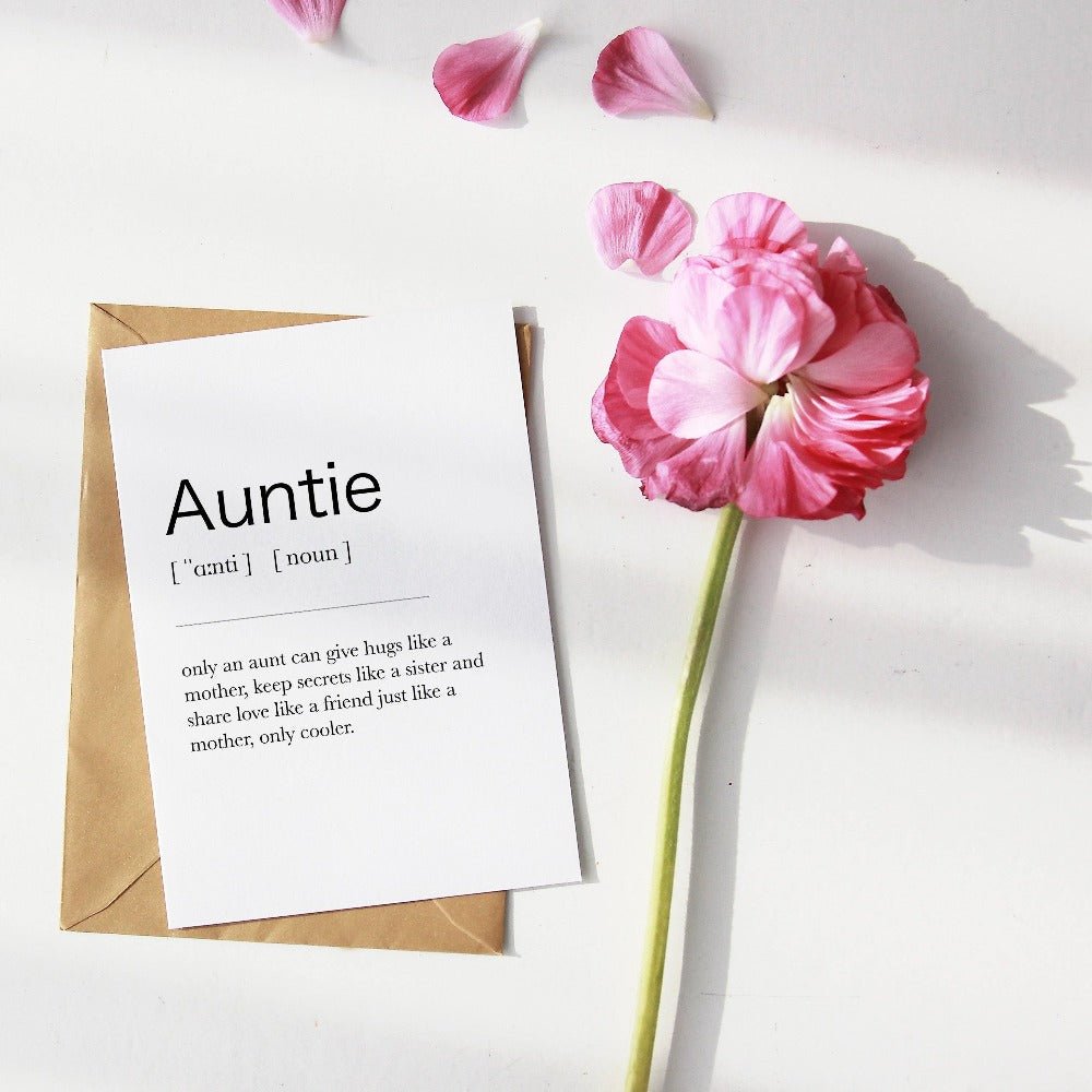 Auntie Definition Print - 98typesDefinitions