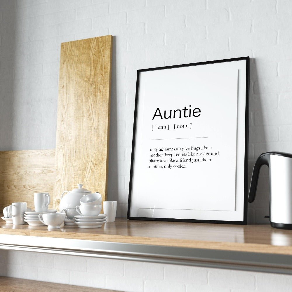 Auntie Definition Print - 98typesDefinitions