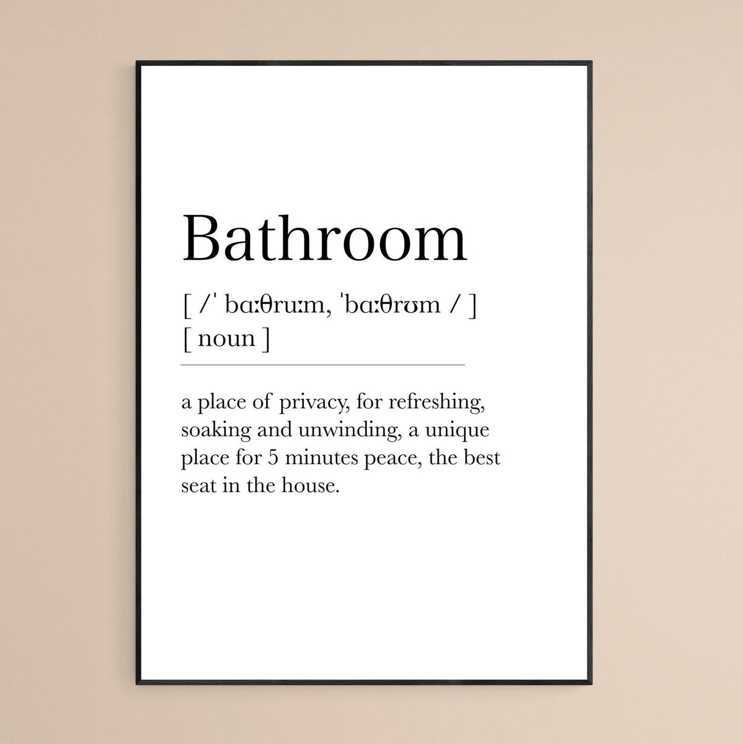 Bathroom Definition Print - 98typesDefinitions