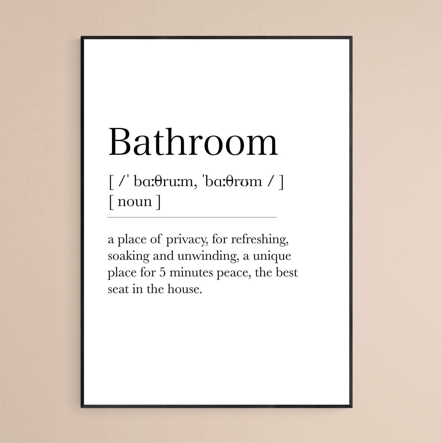Bathroom Definition Print - 98typesDefinitions