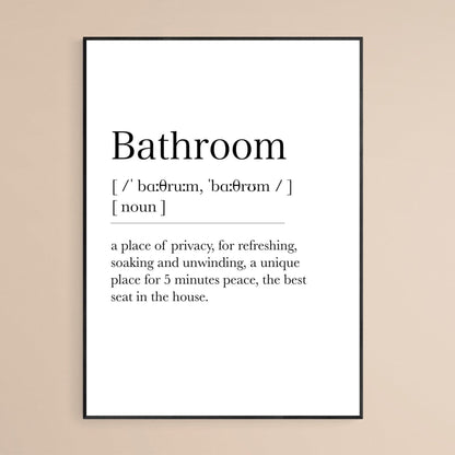 Bathroom Definition Print - 98typesDefinitions