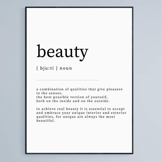 Beauty Definition Print - 98typesDefinitions