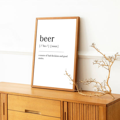 Beer Definition Print - 98typesDefinitions