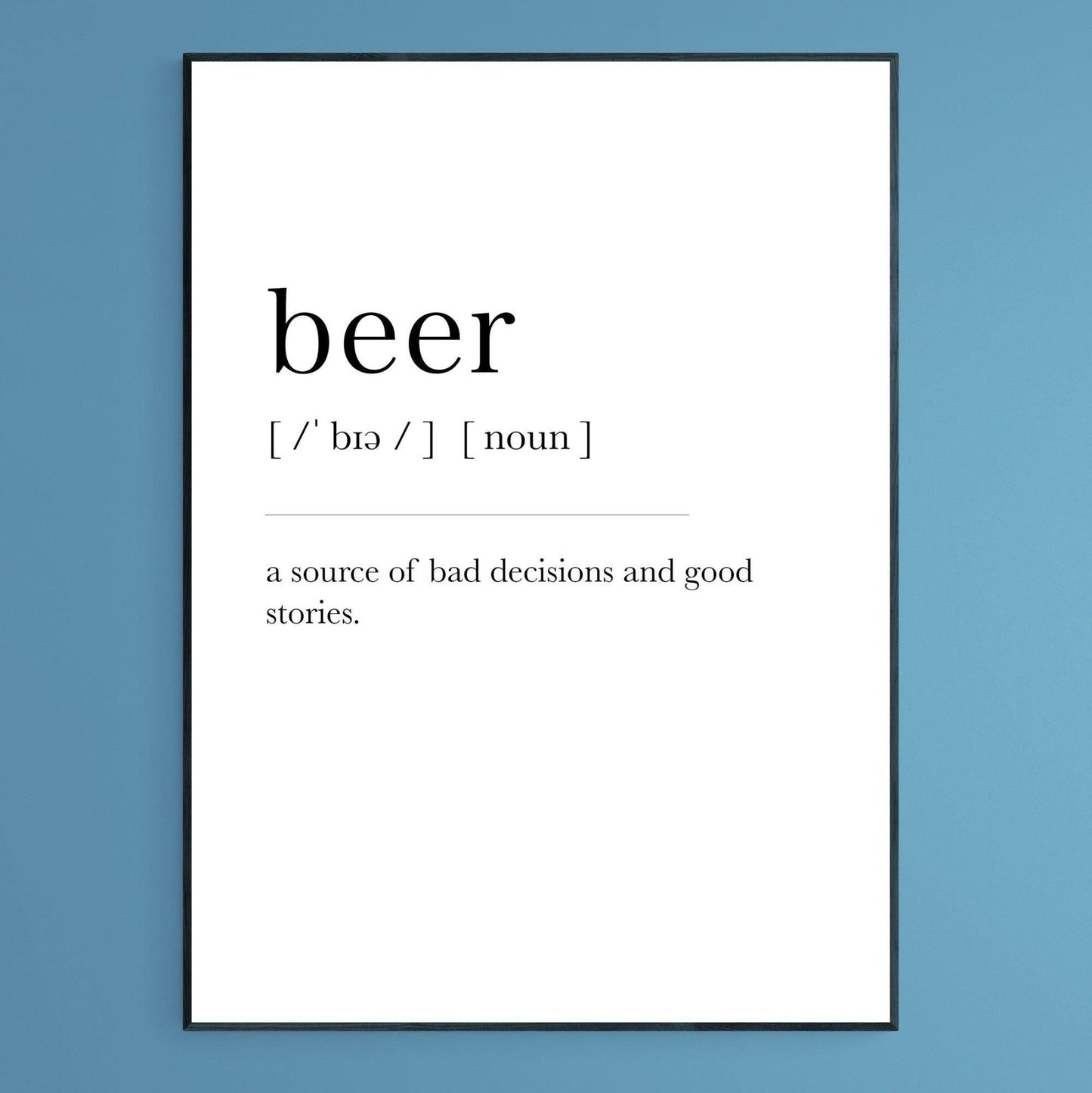 Beer Definition Print - 98typesDefinitions