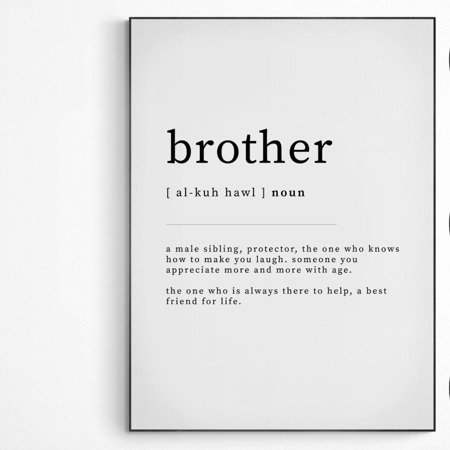Brother Definition Print - 98typesDefinitions