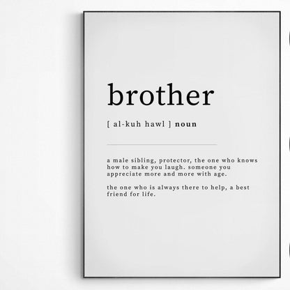 Brother Definition Print - 98typesDefinitions