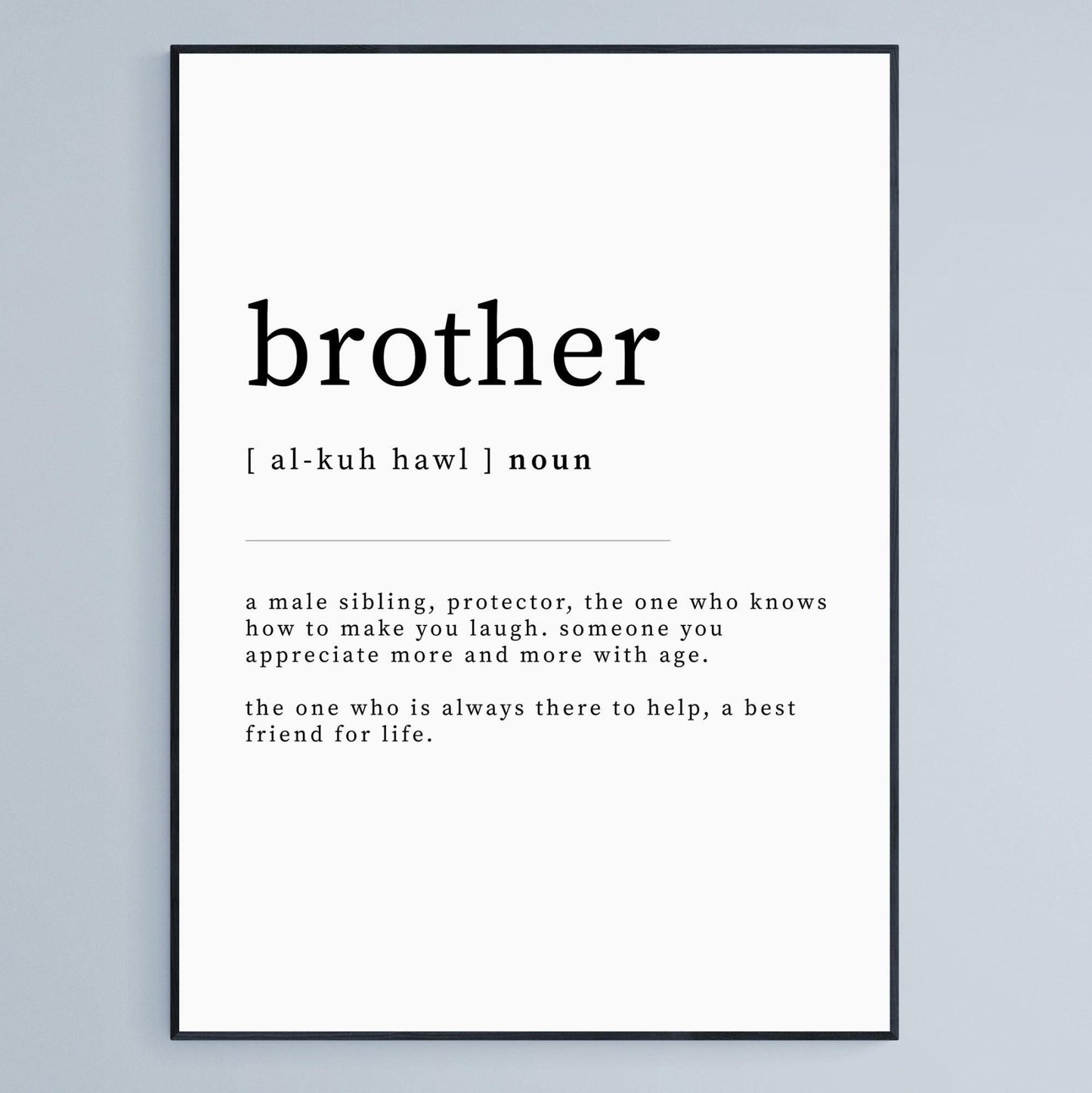 Brother Definition Print - 98typesDefinitions