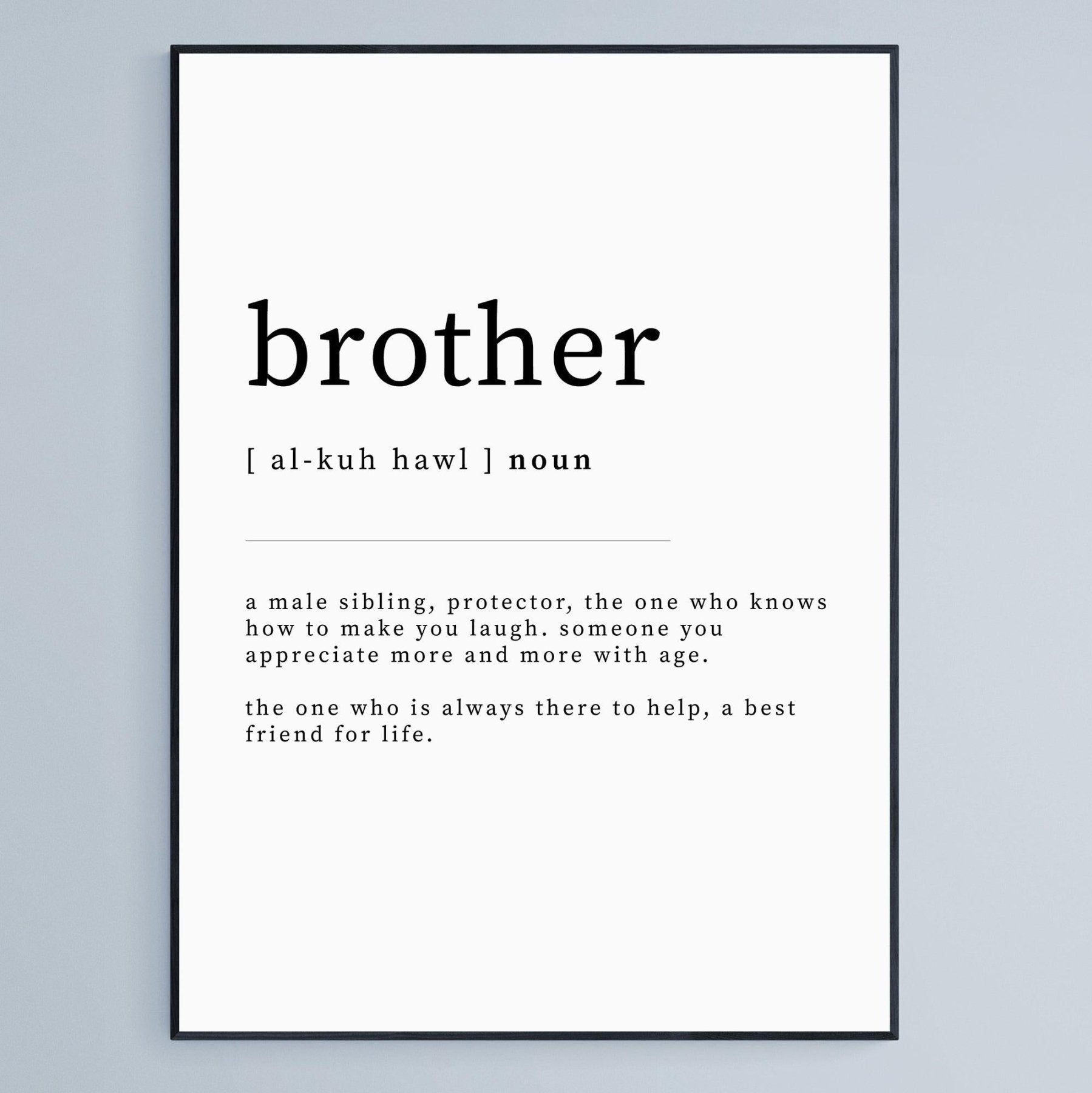 Brother Definition Print - 98typesDefinitions