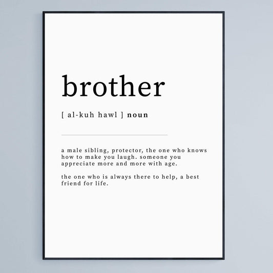 Brother Definition Print - 98typesDefinitions