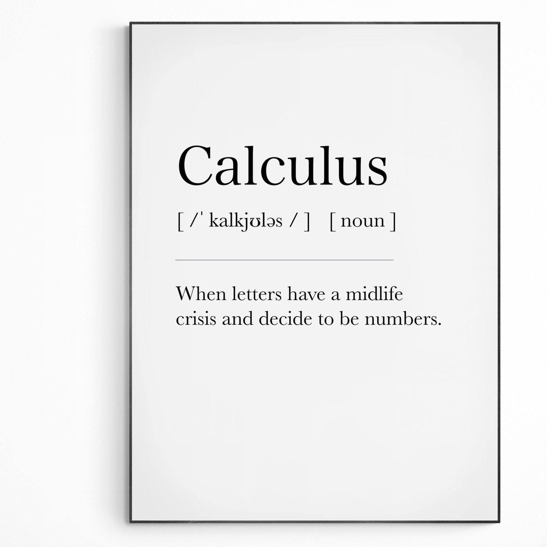 Calculus Definition Print - 98typesDefinitions