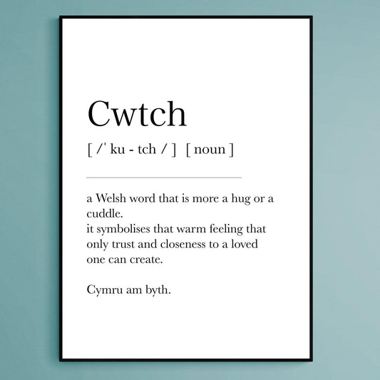 Cwtch Definition Print - 98typesDefinitions