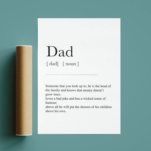 Dad Definition Print - 98typesDefinitions