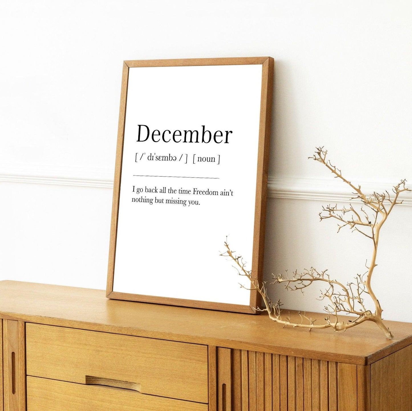 December Definition Print - 98typesDefinitions