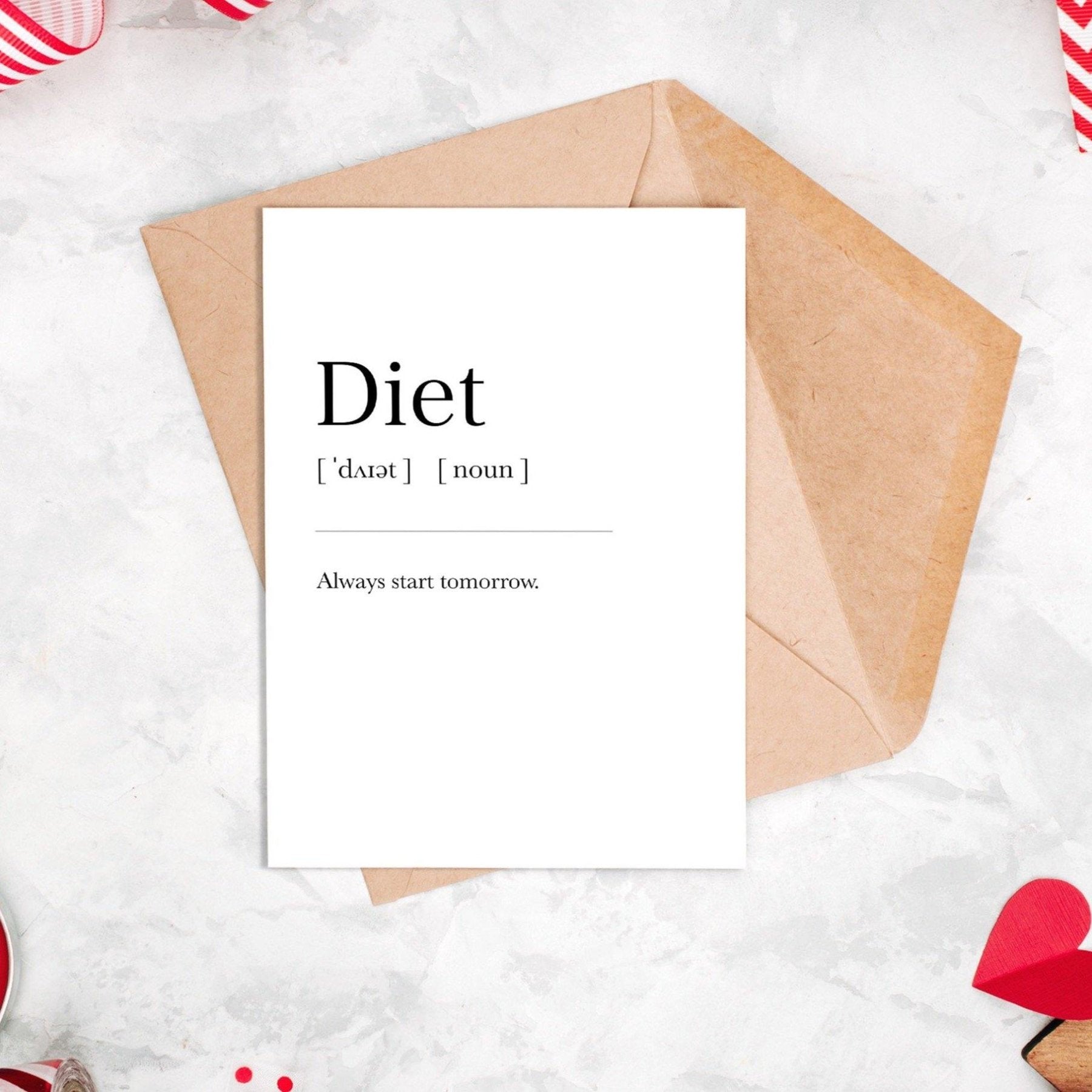 Diet Definition Print - 98typesDefinitions