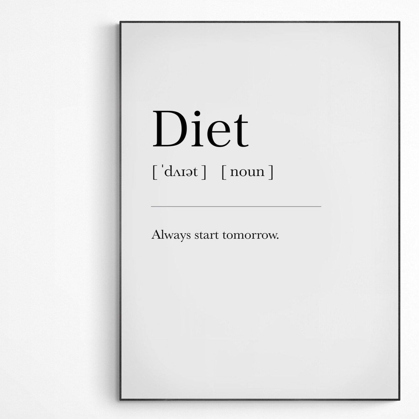 Diet Definition Print - 98typesDefinitions