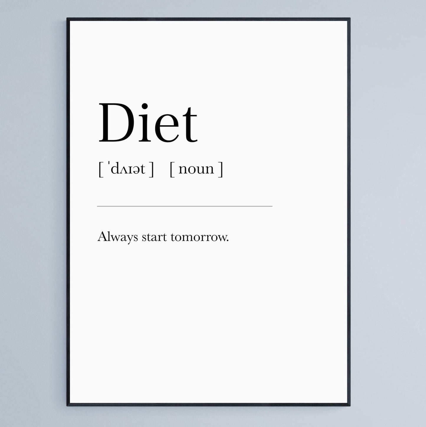 Diet Definition Print - 98typesDefinitions