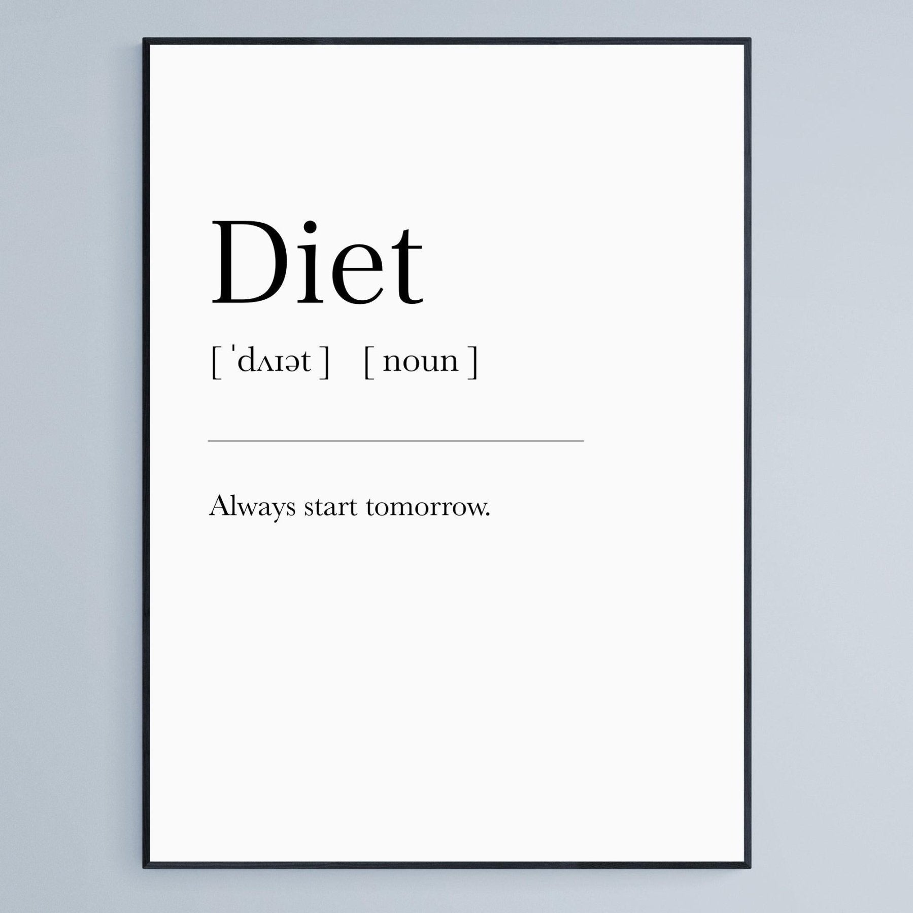 Diet Definition Print - 98typesDefinitions