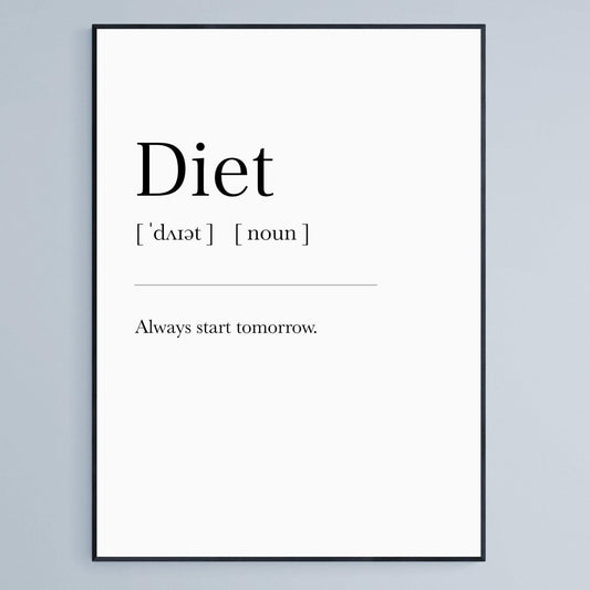 Diet Definition Print - 98typesDefinitions