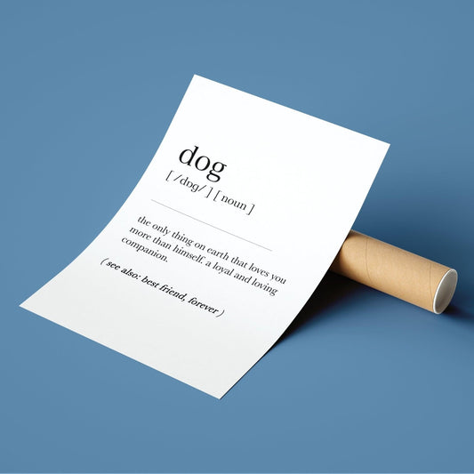 Dog Definition Print - 98typesDefinitions