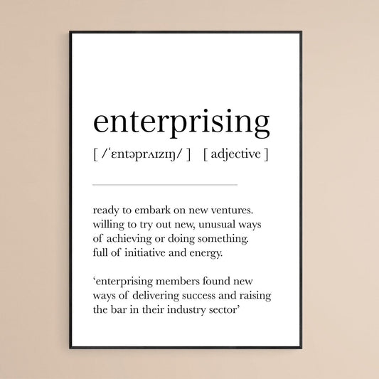 Enterprising Definition Print - 98typesDefinitions