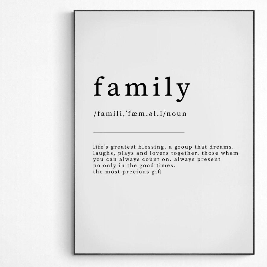 Family Definition Print - 98typesDefinitions