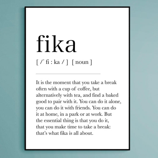 Fika Definition Print - 98typesDefinitions