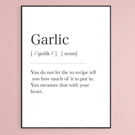 Garlic Definition Print - 98typesDefinitions