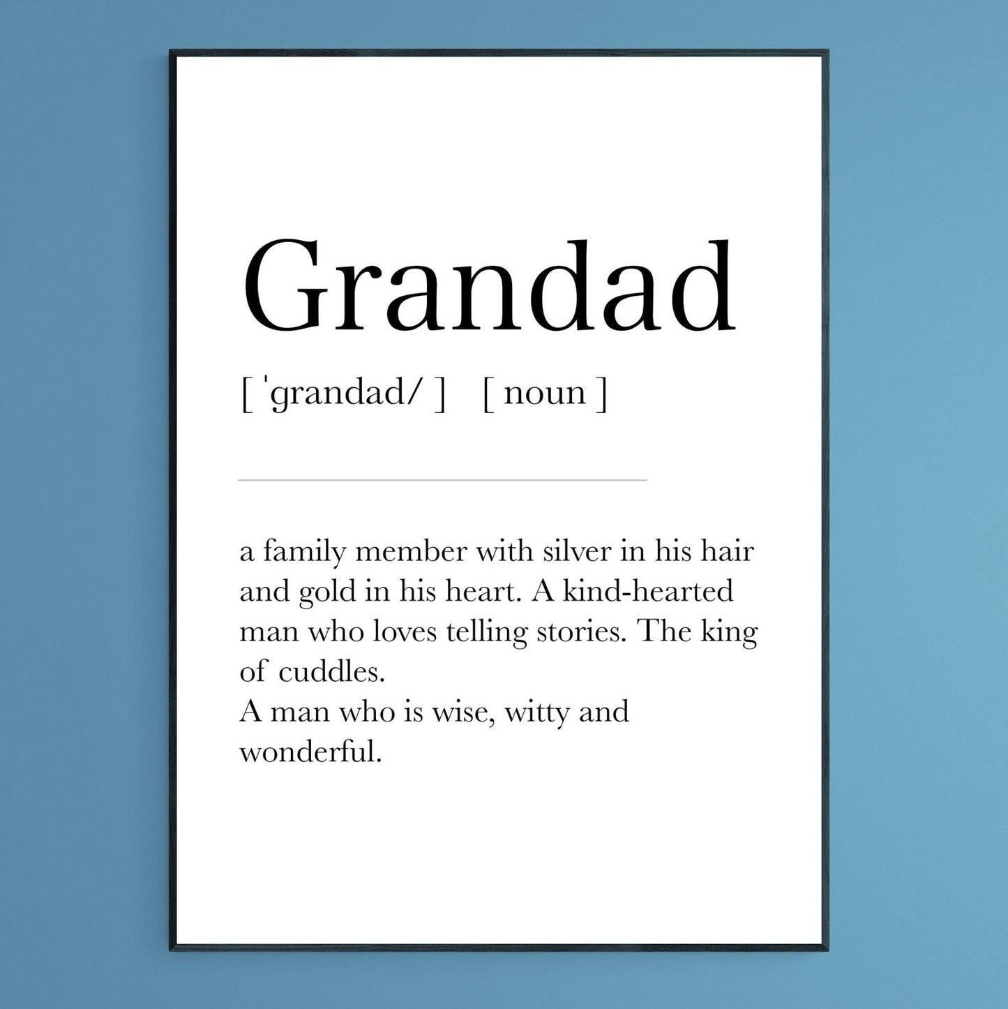 Grandad Definition Print - 98typesDefinitions