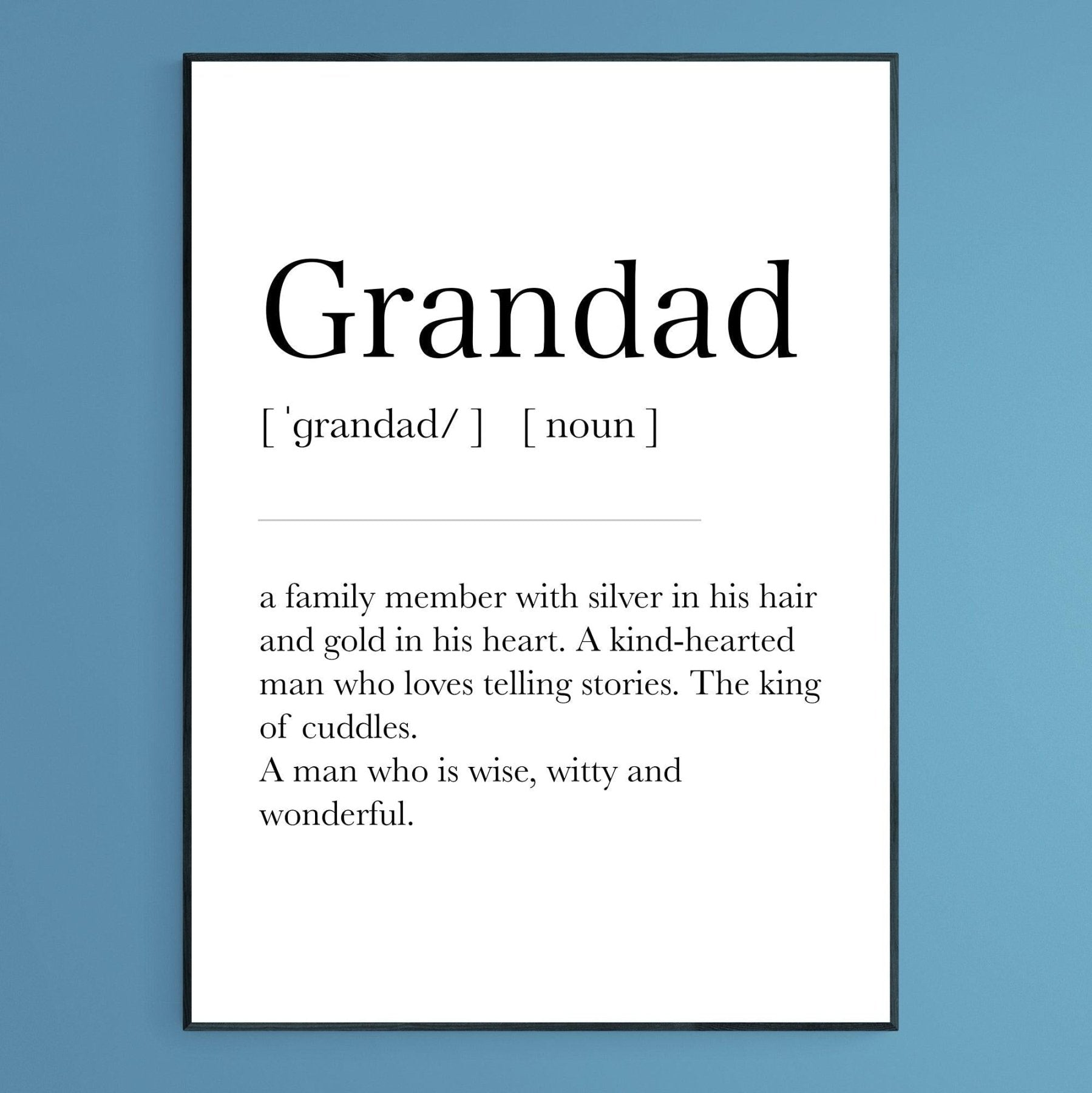 Grandad Definition Print - 98typesDefinitions