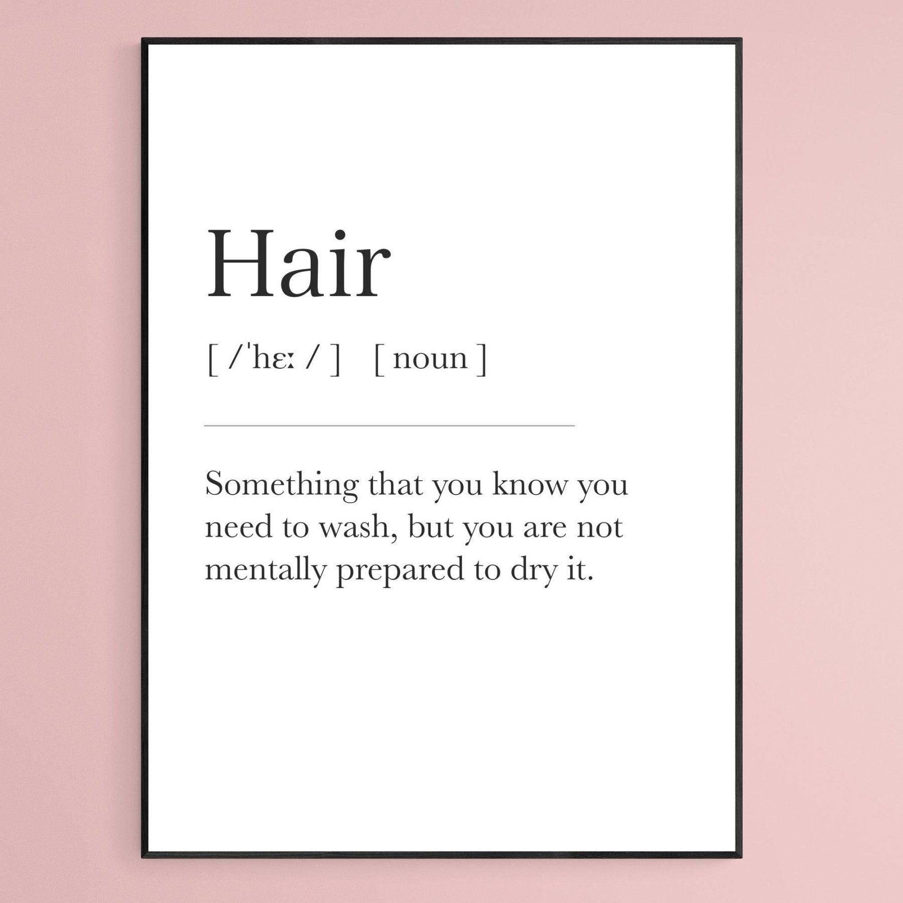 Hair Definition Print - 98typesDefinitions