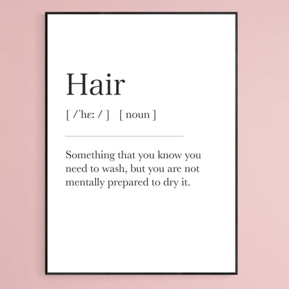 Hair Definition Print - 98typesDefinitions