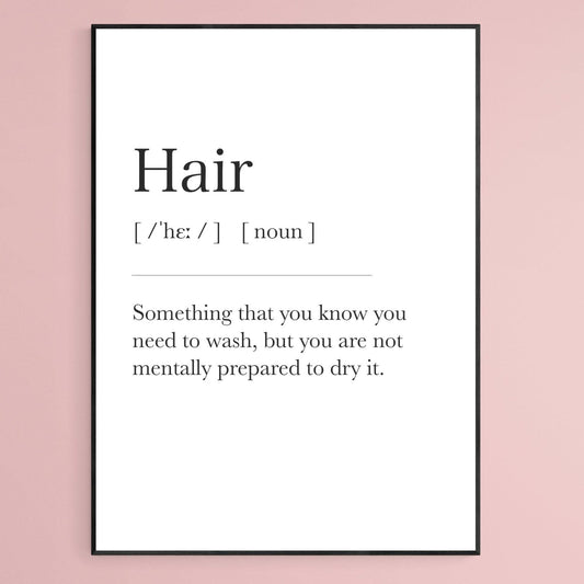 Hair Definition Print - 98typesDefinitions