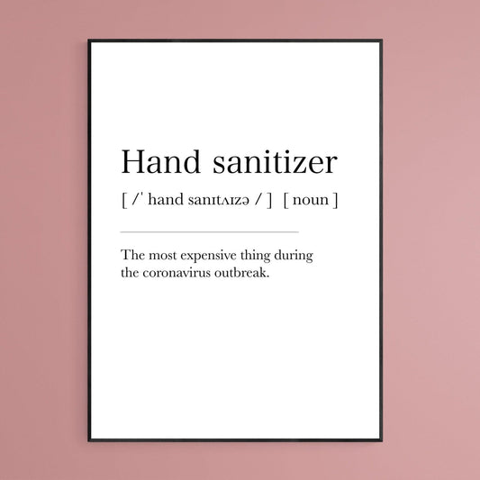 Hand Sanitiser Definition Print - 98typesDefinitions