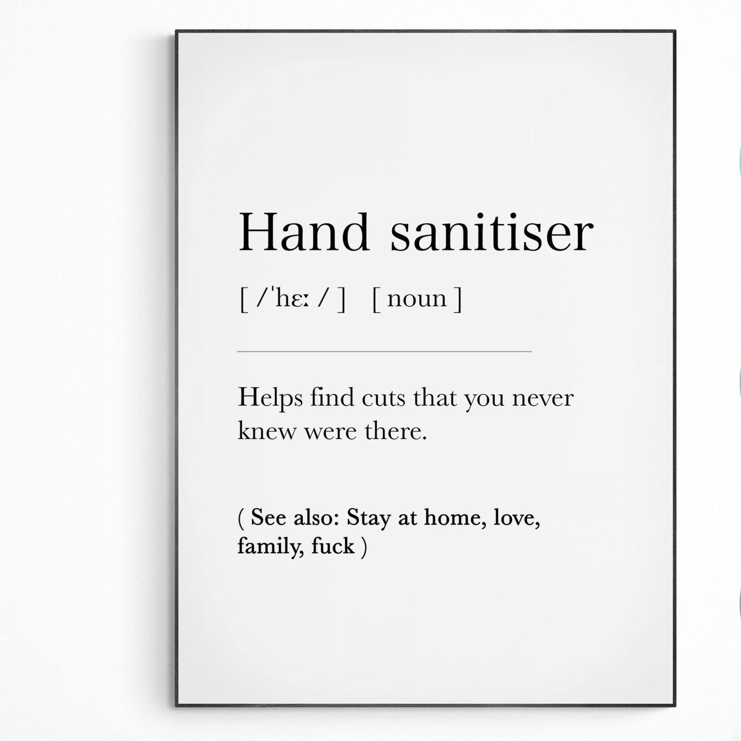 Hand Sanitiser Definition Print - 98typesDefinitions