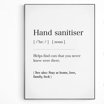 Hand Sanitiser Definition Print - 98typesDefinitions
