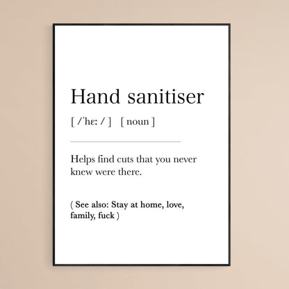 Hand Sanitiser Definition Print - 98typesDefinitions