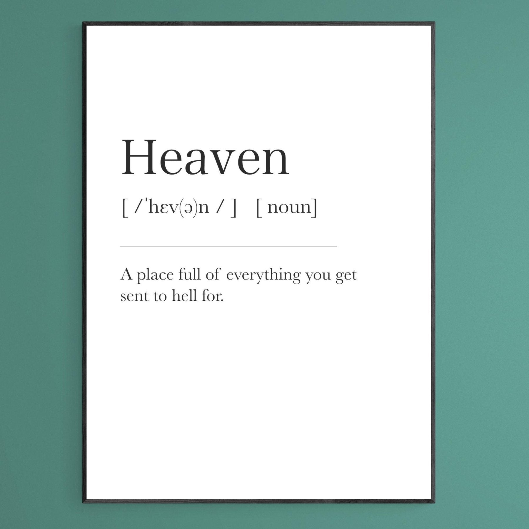 Heaven Definition Print - 98typesDefinitions