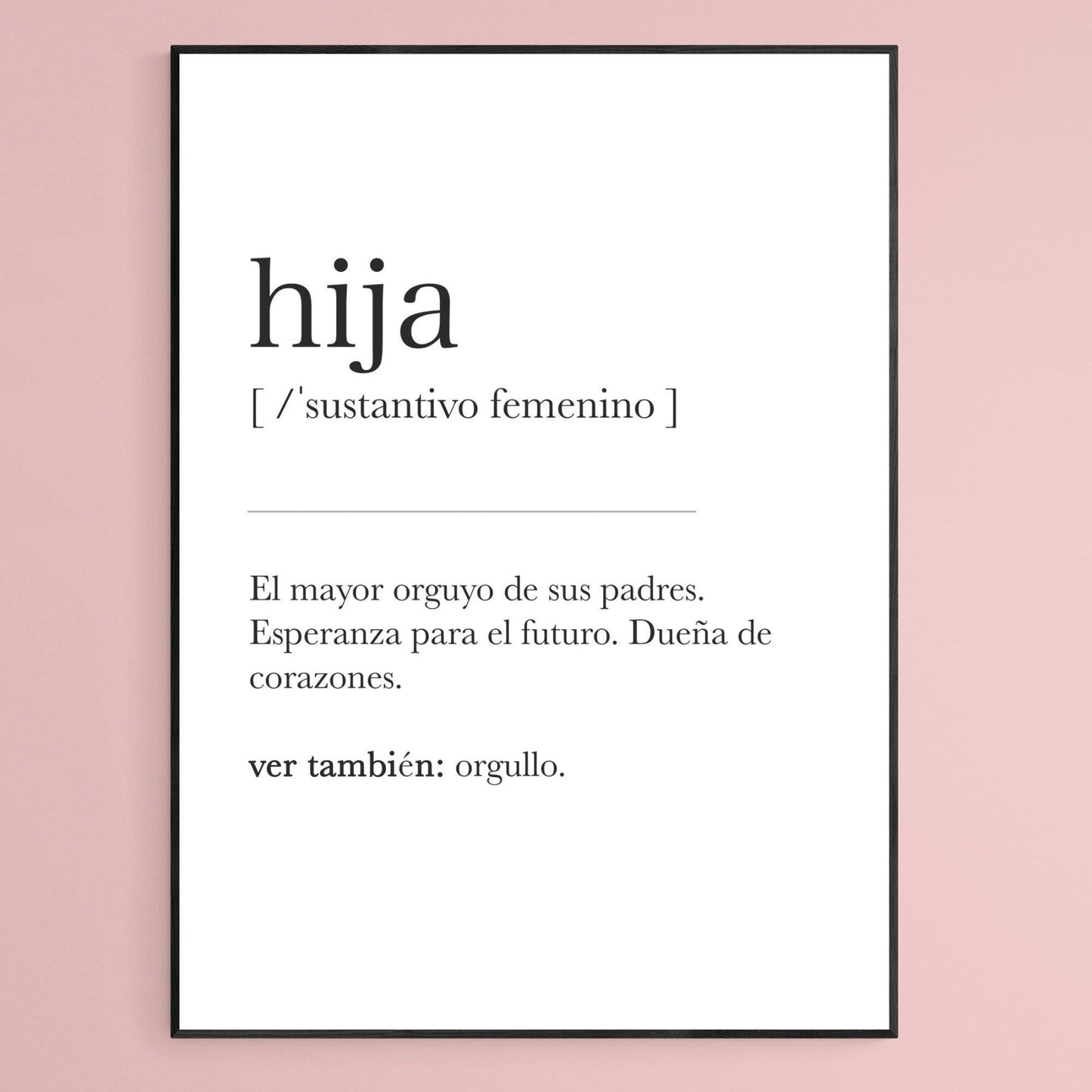 Hija Definition Print - 98typesDefinitions