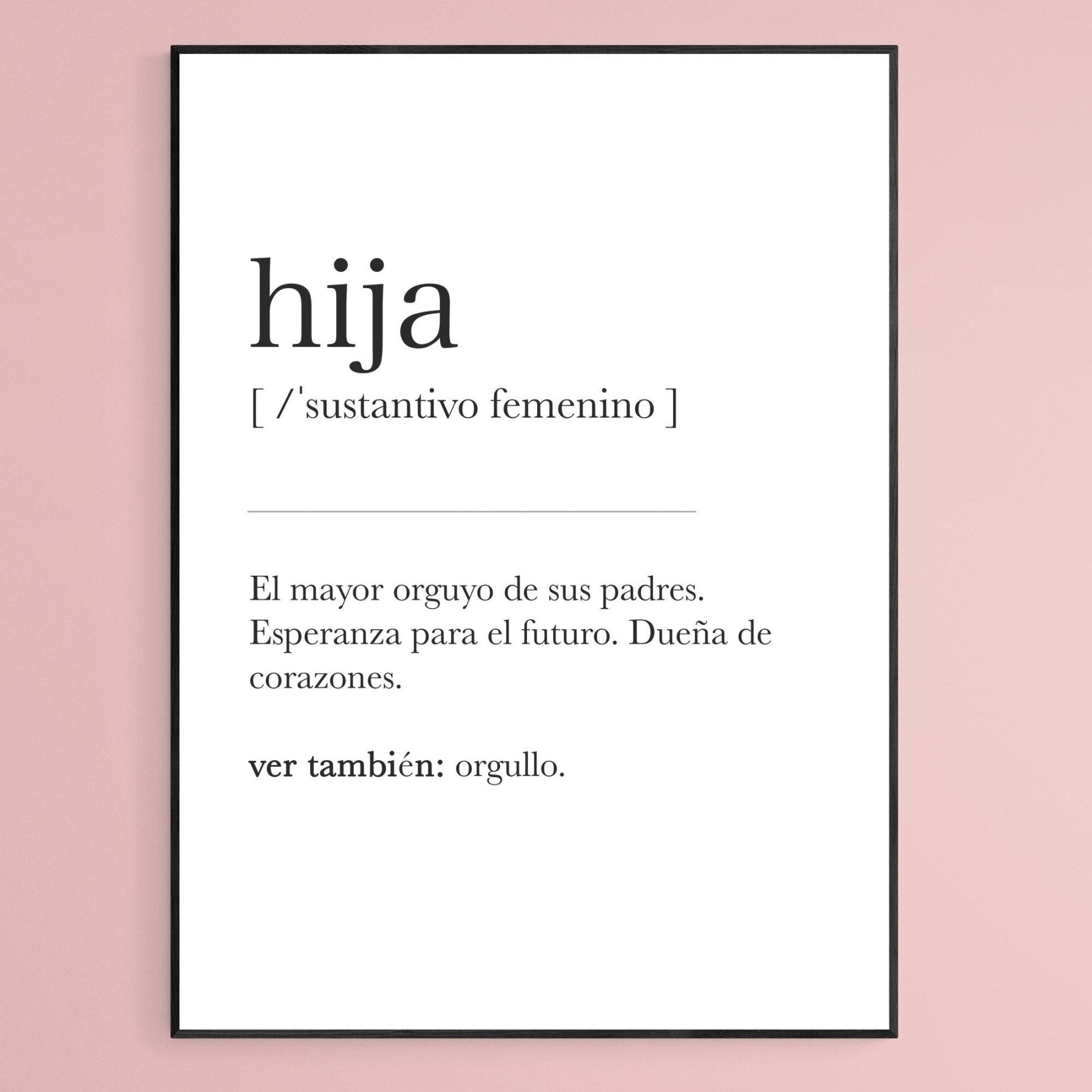 Hija Definition Print - 98typesDefinitions