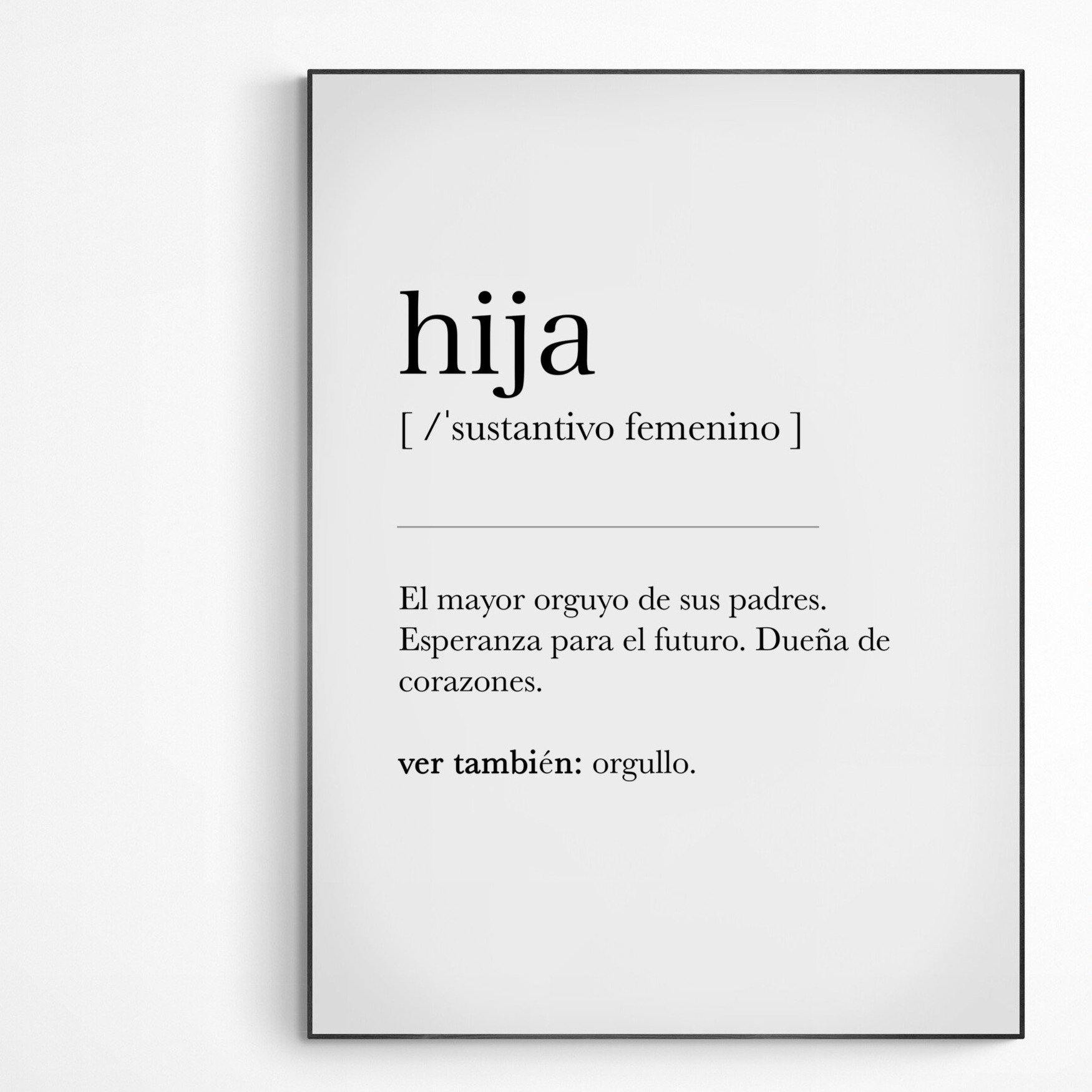 Hija Definition Print - 98typesDefinitions