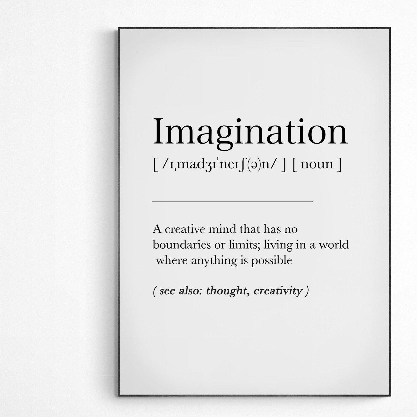 Imagination Definition Print - 98typesDefinitions