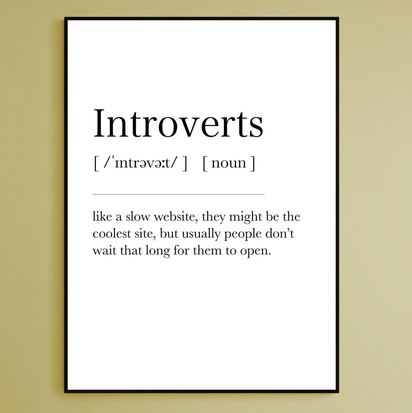 Introverts Definition Print - 98typesDefinitions