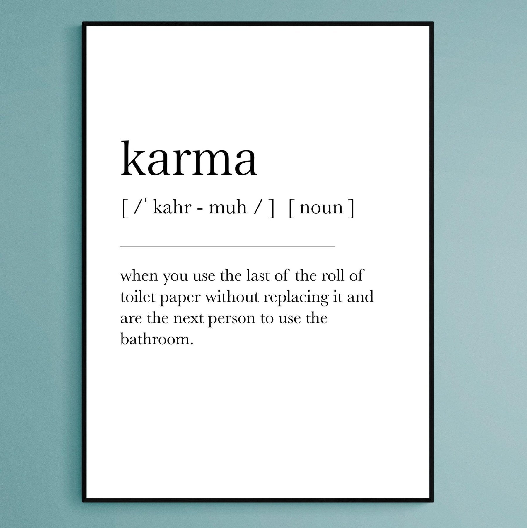 Karma Definition Print - 98typesDefinitions