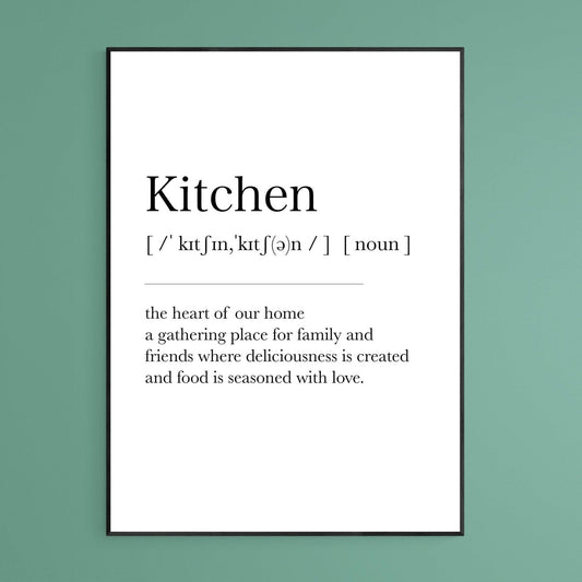 Kitchen Definition Print - 98typesDefinitions