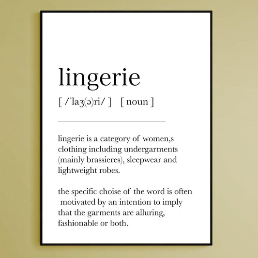 Lingerie Definition Print - 98typesDefinitions