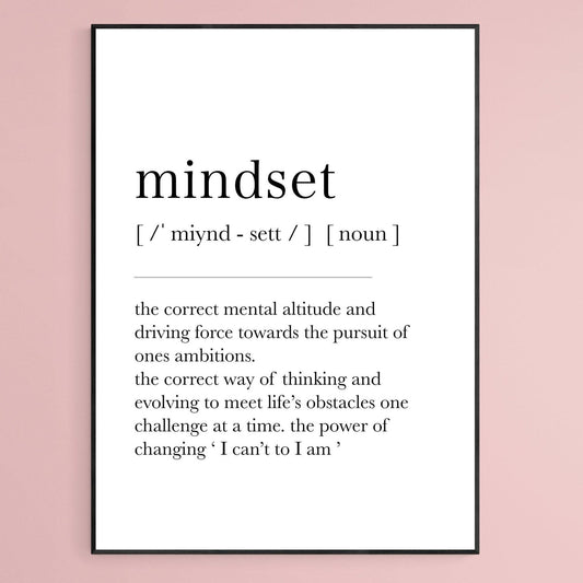 Mindset Definition Print - 98typesDefinitions